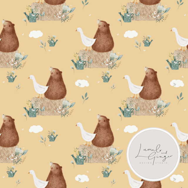 Babygrow - 0-3 mth (4-5 kg).   Bears and ducks