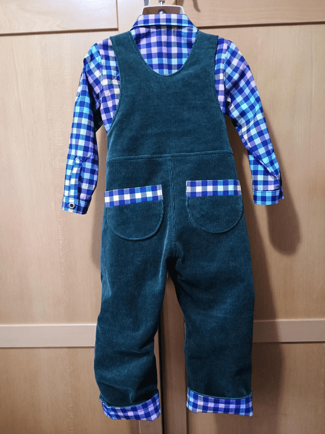 Dungarees - 2 yrs (92 cm).   Bottle green needlecord